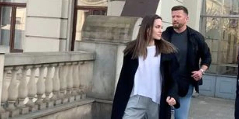 Video: Angelina Jolie evacuated after bomb threat during visit to Ukraine